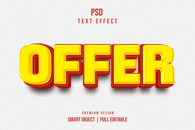 Ofrecer efecto de texto 3d editable