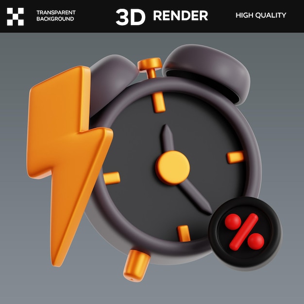 Ofrecimiento de tiempo limitado de PSD Ilustración 3D