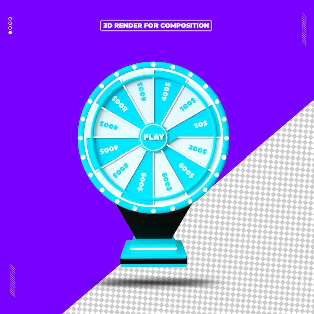Oggetto di rendering 3D roulette del casinò