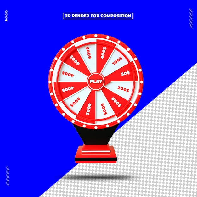 Oggetto di rendering 3D roulette del casinò