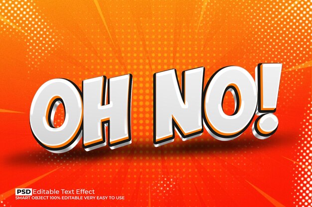 Oh, no hay efecto de texto pop cómico