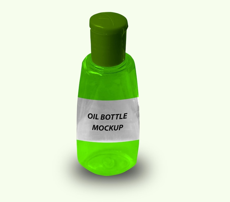PSD oil bottle mockup design psd template