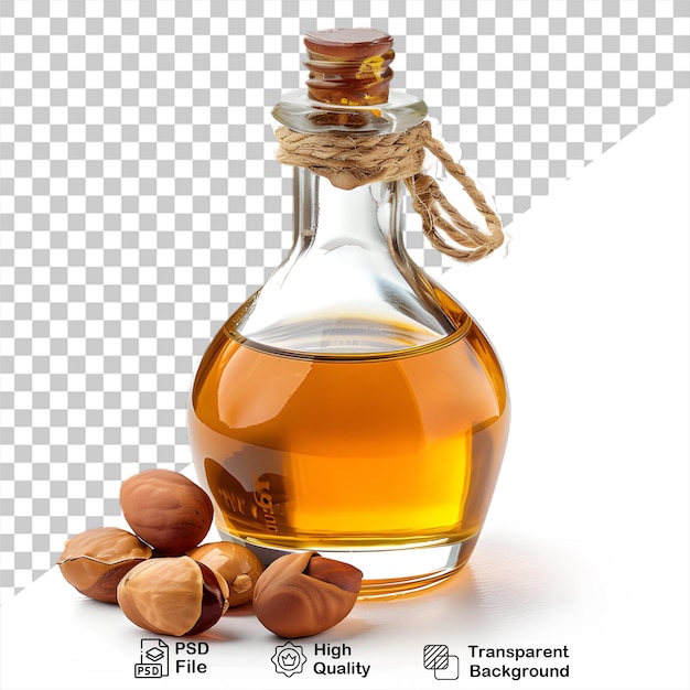 PSD oil bottle mockup that is on a transparent background with png file