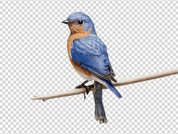 PSD oiseau bleu sur fond transparent