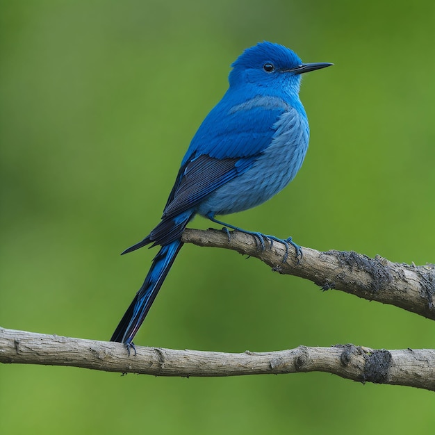 PSD oiseau sur une branche avec des fleurs