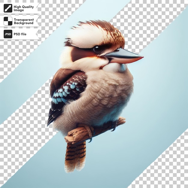 PSD oiseau de kookaburra sur fond transparent