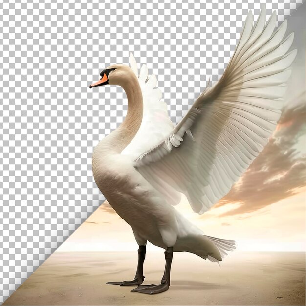 PSD oiseau libre avec des détails de texture transparente