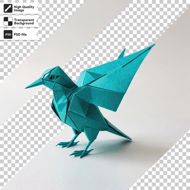 PSD oiseau origami psd sur fond transparent avec couche de masque modifiable