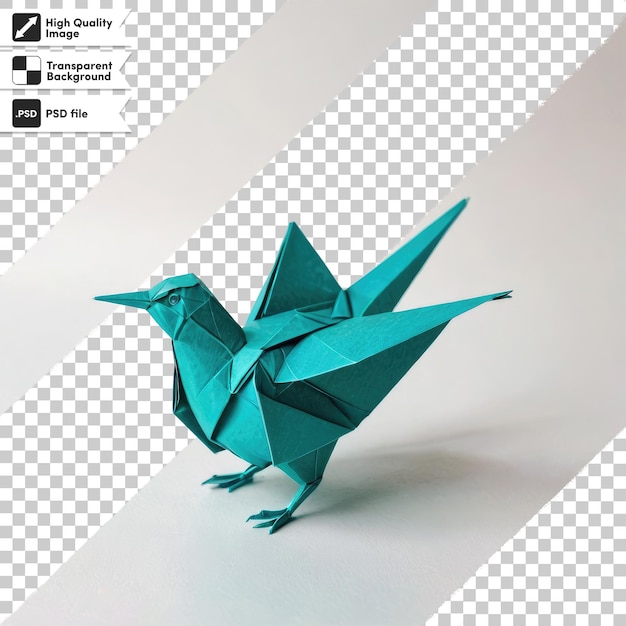 PSD oiseau origami psd sur fond transparent avec couche de masque modifiable