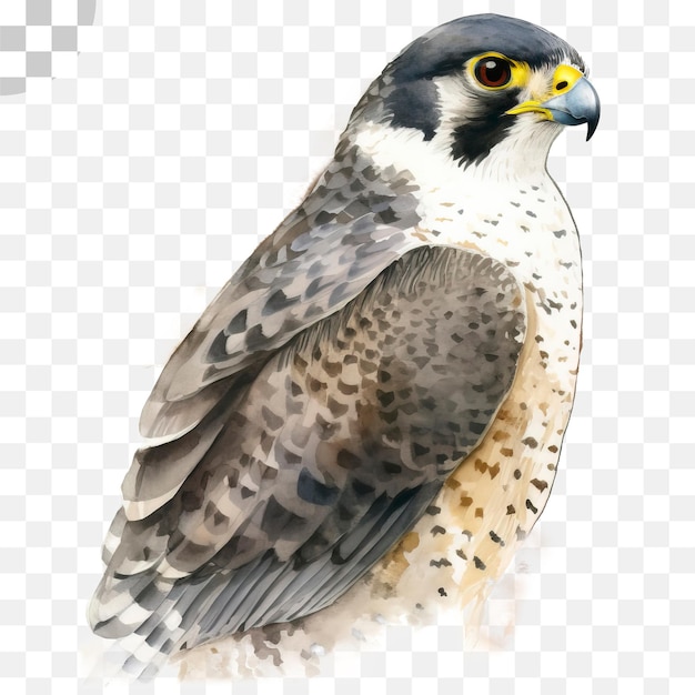 PSD l'oiseau qui est sur l'aquarelle - le faucon pèlerin téléchargement png