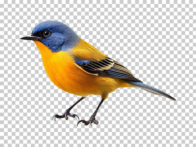 PSD oiseau redstart à front bleu isolé sur un fond transparent png psd