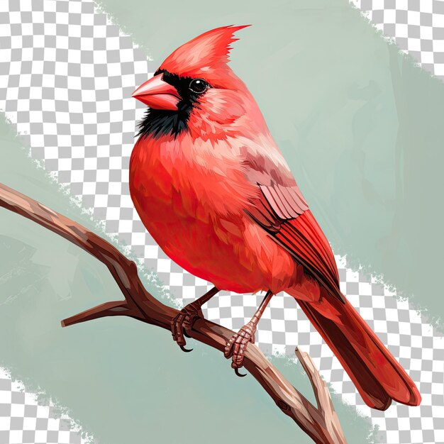PSD oiseau rouge