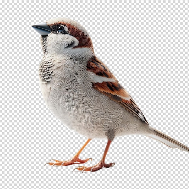 PSD un oiseau avec une tache brune et blanche sur le dos