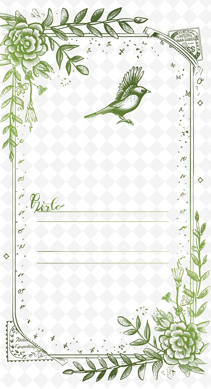 PSD un oiseau vert avec les mots être un oiseaux sur la page