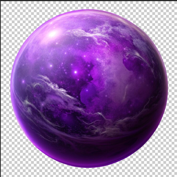 PSD oito modelos 3d de desenhos animados de corpos astronômicos em fundo roxo-azul título futurista de moda para o seu projeto