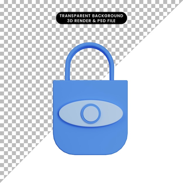 ojo de candado de render 3d