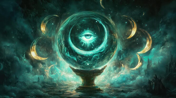 PSD el ojo místico en la esfera celeste