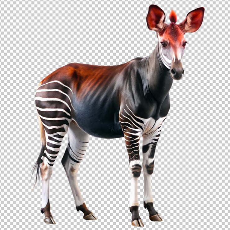 PSD okapi en un fondo transparente