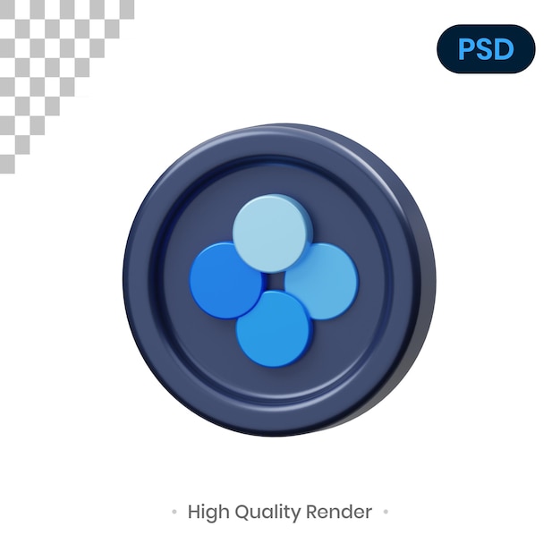 PSD okb coin illustration de rendu 3d psd premium