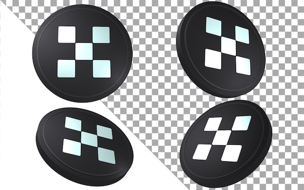 OKB OKX Classic 3d render ilustração token de moeda criptomoeda