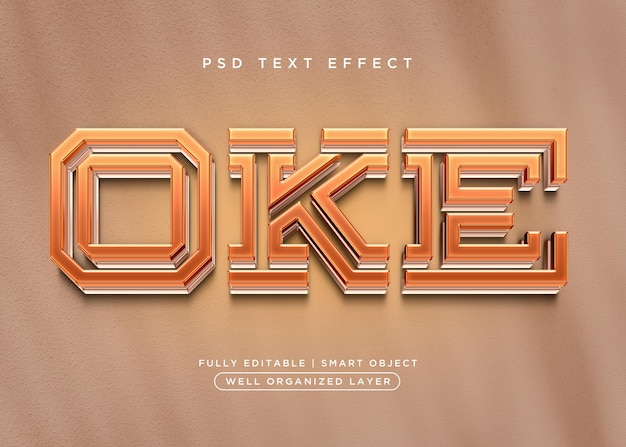 Oke-texteffekt im 3d-stil