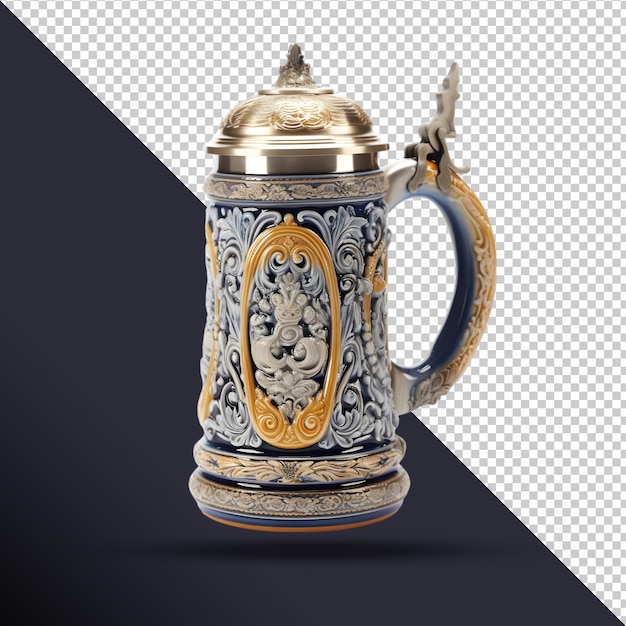 PSD oktoberfest beer stein em fundo transparente imagem png