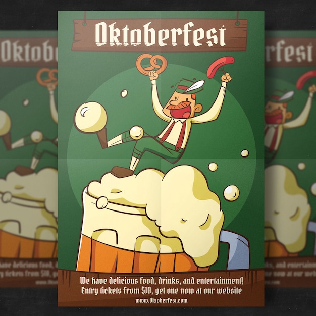 PSD oktoberfest flyer vorlage