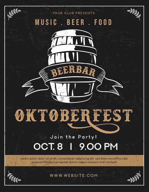 PSD oktoberfest flyer vorlage