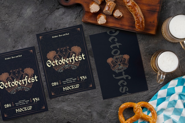 Oktoberfest-menü-mockup-design