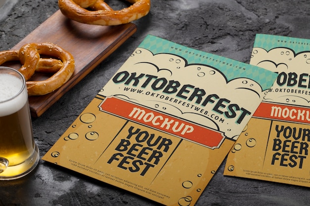 PSD oktoberfest-menü-mockup-design