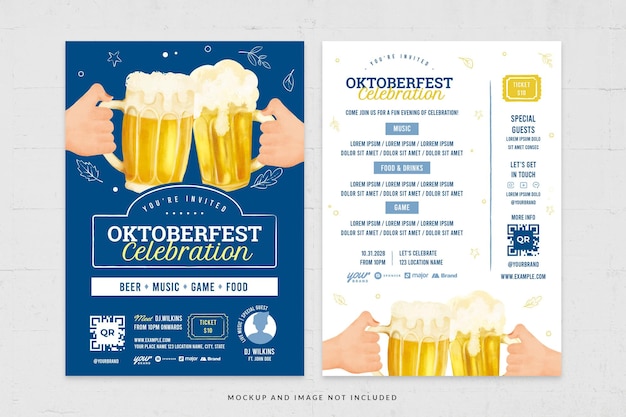 PSD oktoberfest-party-event-bierfest-flyer-vorlage in psd