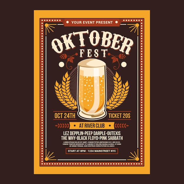 PSD oktoberfest-party-flyer