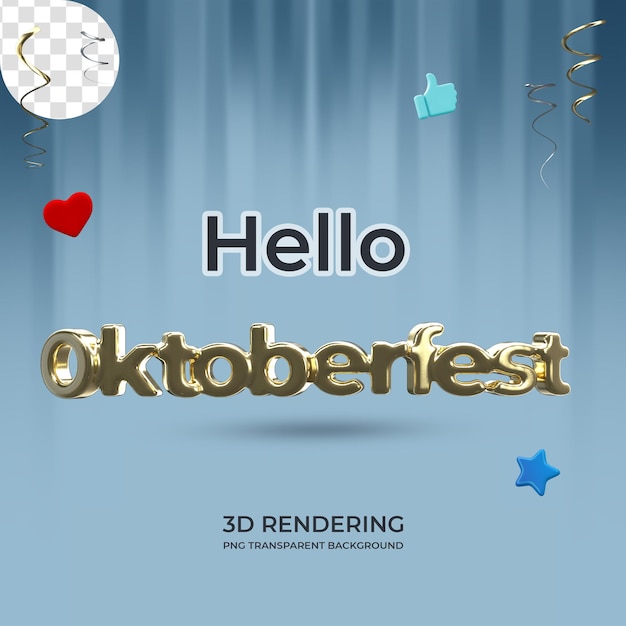 Oktoberfest-plakatvorlage 3d-rendering