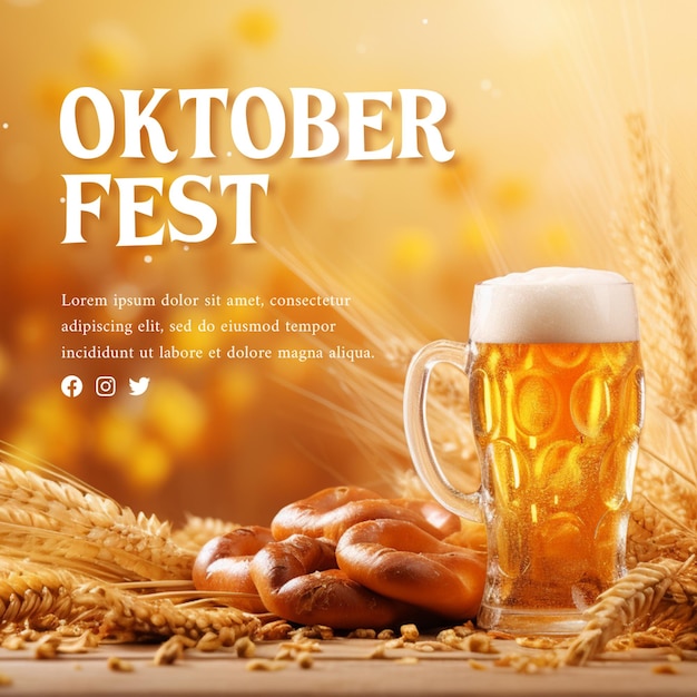 Oktoberfest-Social-Media-Beitragsvorlage