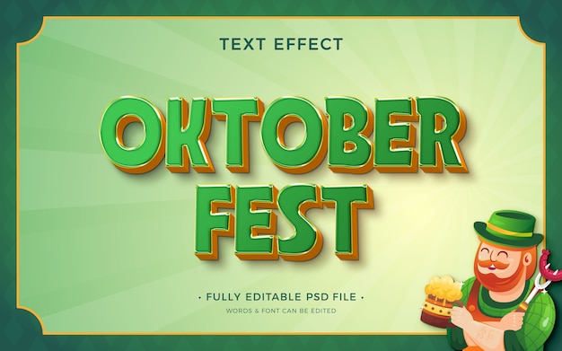 PSD oktoberfest-texteffekt