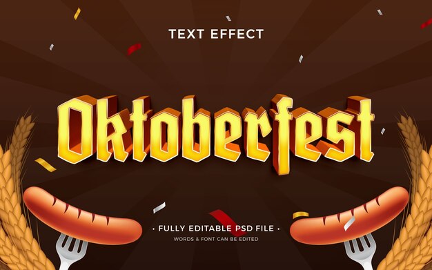 PSD oktoberfest-texteffekt