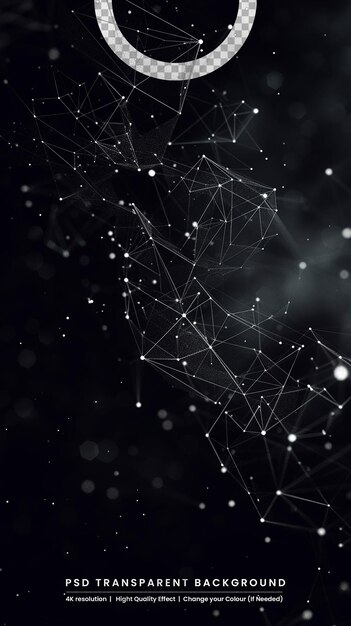 Ola abstracta con puntos y línea para el fondo