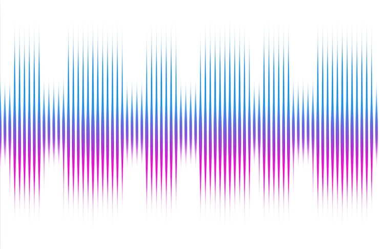 PSD olas de sonido coloridas olas de audio para la fiesta