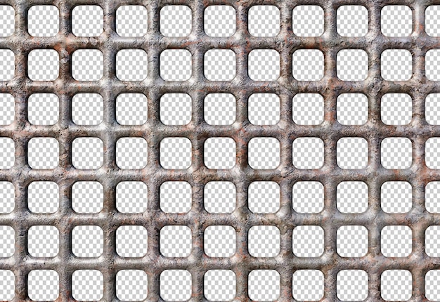 Old and rusty grille pattern