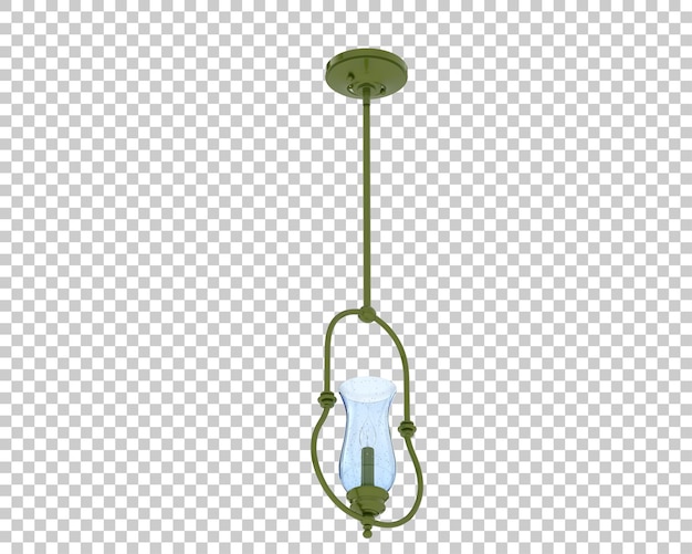 old lamp isolated on transparent background 3d rendering illustration