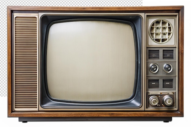 Old vintage television monitor screen png
