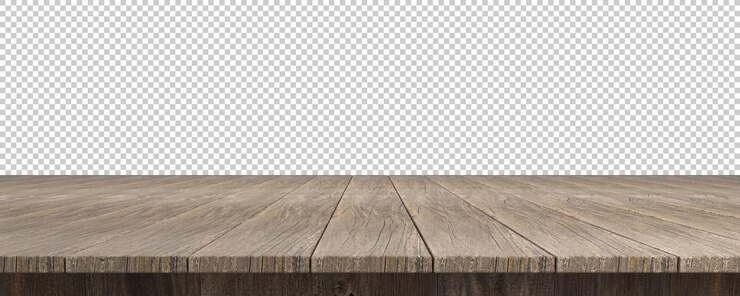 PSD old wood plank board for show products cut out backgrounds 3d illustration