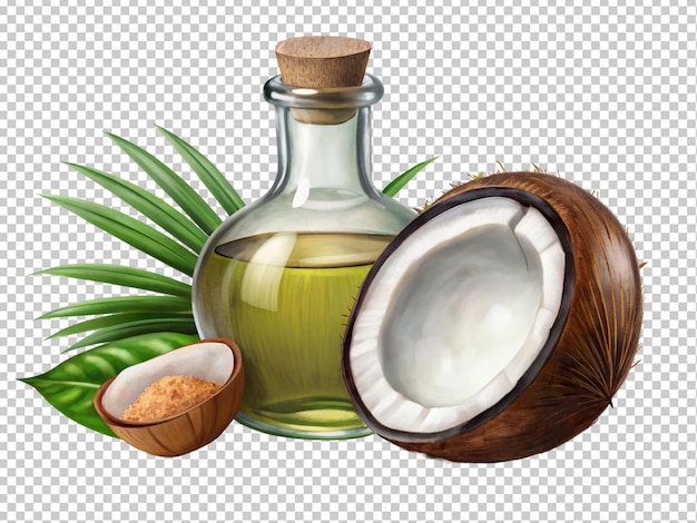 PSD Óleo de coco com frutos de coco
