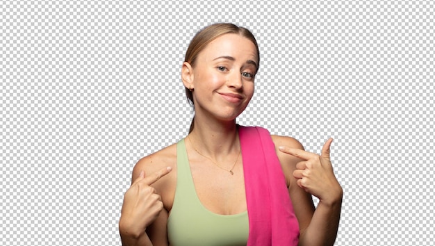 olhando orgulhoso arrogante feliz surpreso e satisfeito apontando para si mesmo sentindo-se como um vencedor