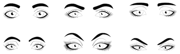Olhos de Mulheres pretas e brancas