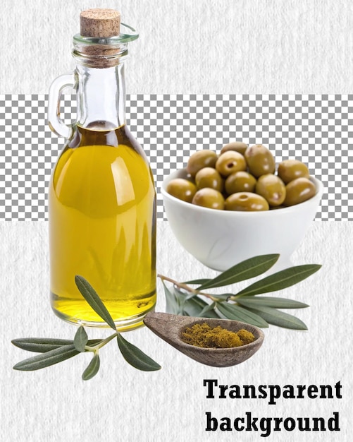 Olio d'oliva vergine extra e olive