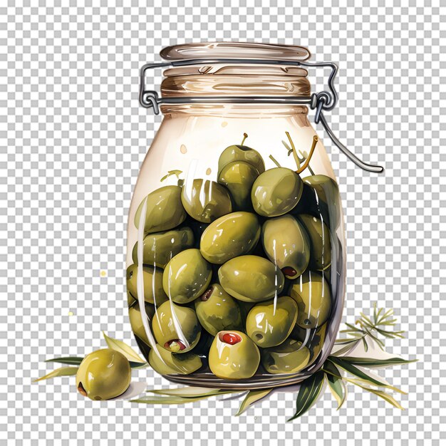 Olive De Verre Isolée Sur Fond Transparent