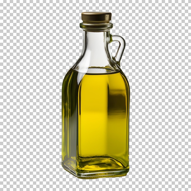 Olivenölflasche isoliert auf transparentem hintergrund