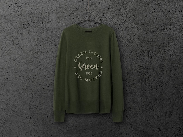 Olivgrünes Sweatshirt-Modell