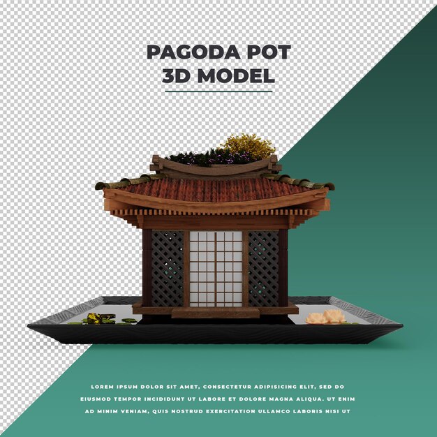 PSD olla pagoda